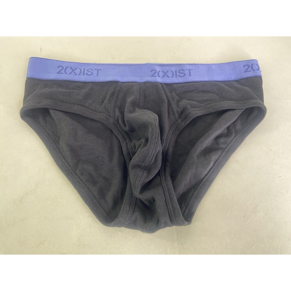 2xist Essential Cotton 1 Piece Low Rise Brief Black Blue Underwear Mens Size M